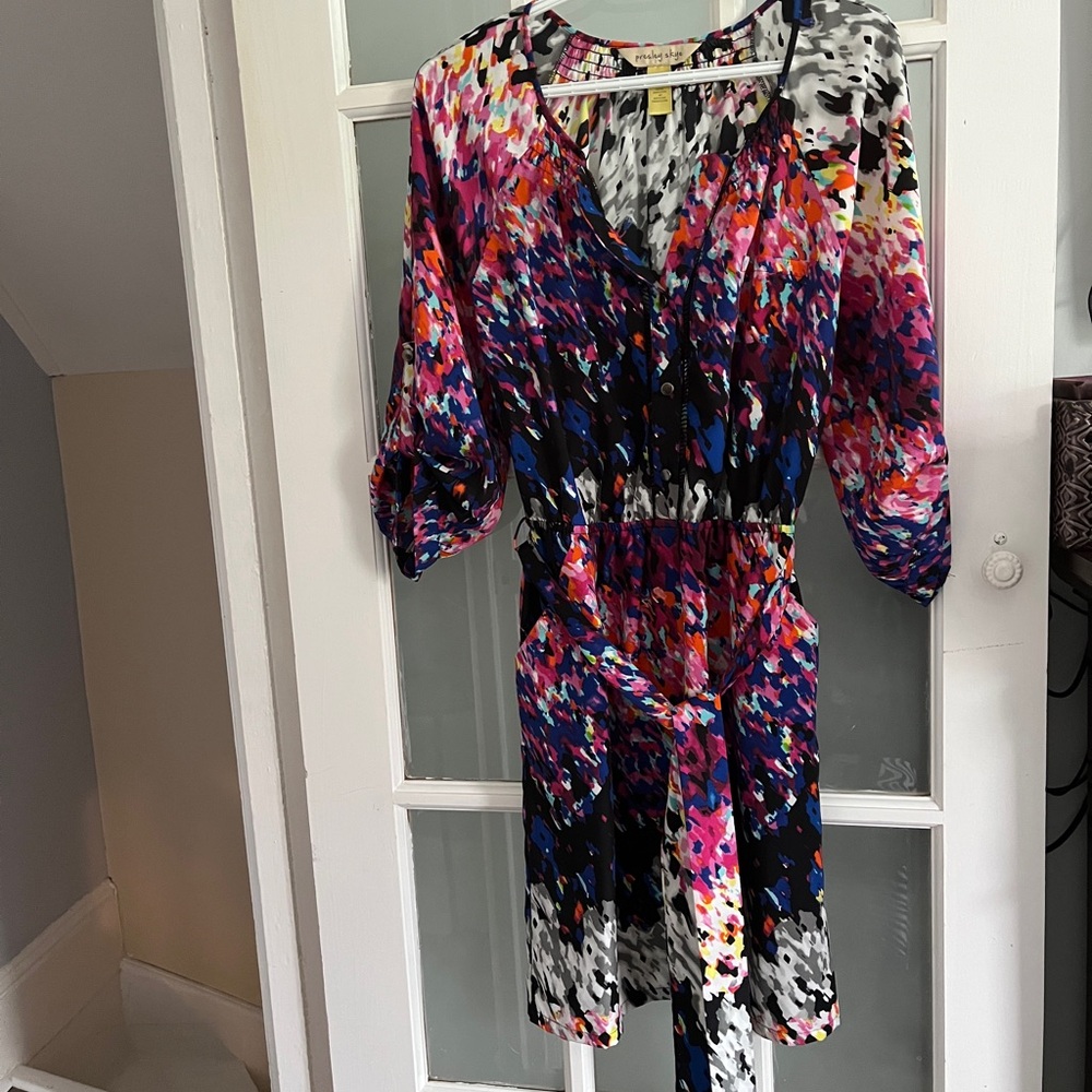 Multicolor Abstract Print Dress